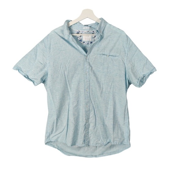 Denim & Flower Ricky Singh Button Up Shirt Short Sleeve Casual Mens SZ XL Resort - Picture 2 of 8